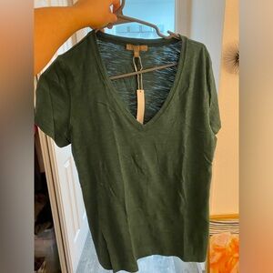NWT Lilla P Green V-neck t shirt
